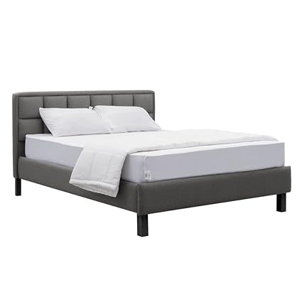 Solid Wood Bed Without Storage (78x60 inches, Omega Grey)