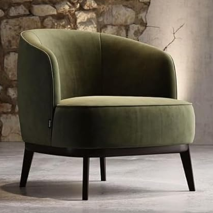 One Seater Sofa Wing Chair for Living Room | 1 Seater Sofa Chair | Arm/Back Rest ChairCushion | Green,