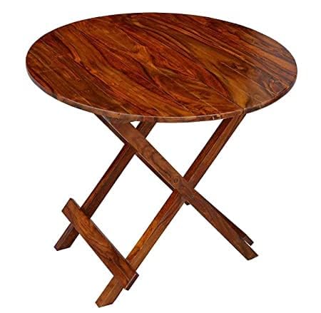 Wood Foldable Medium Size Dining Table Home Kitchen Table, Coffee Table, Cafe Table,