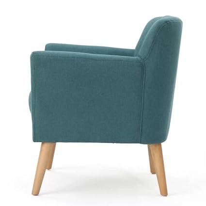 Faizah Upholstered Armchair Fabric joot (31.5'' H X 27.6'' W X 28.3'' D) for Living Room, Drawing Room,Bedroom, Meeting Room (Teal-Blue)