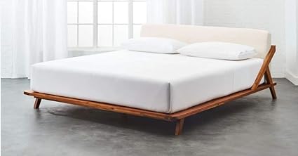 Solid Wood Bolton Platform Bed with Upholstered Headboard