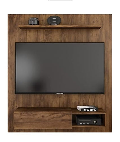 Room Furniture Wall Panel for Tv Unit up to 43 inches, Dark Brown,Upto 43 inch(SS-008)