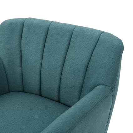 Faizah Upholstered Armchair Fabric joot (31.5'' H X 27.6'' W X 28.3'' D) for Living Room, Drawing Room,Bedroom, Meeting Room (Teal-Blue)