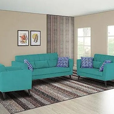 Daniel 3+2+1 6 Seater Sofa Set (Aqua Blue)