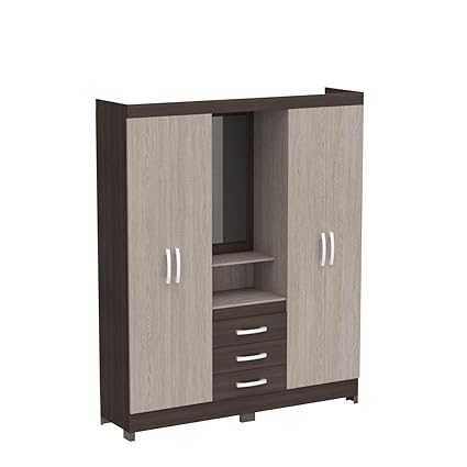 Engineered Wood Wardrobe Biege, 4 Doors