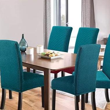 Dining Room Chair Covers Dining Chair Covers (Teal, 6)