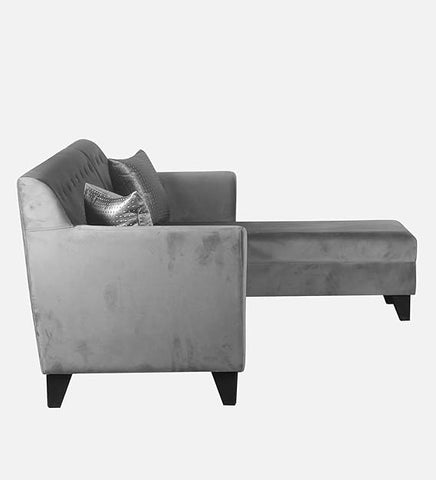 Fabric Sofa | 6 Seater RHS (Right Hand Side) | Sofa in Velvet Grey