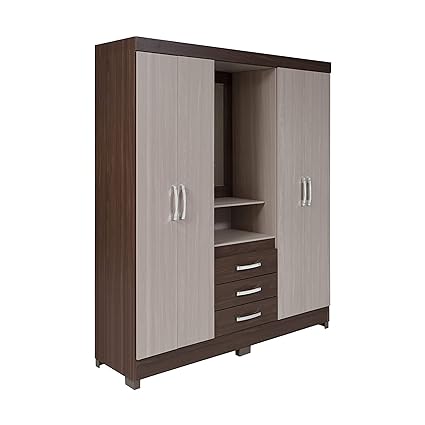 Engineered Wood Wardrobe Biege, 4 Doors