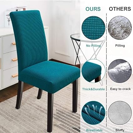 Dining Room Chair Covers Dining Chair Covers (Teal, 6)