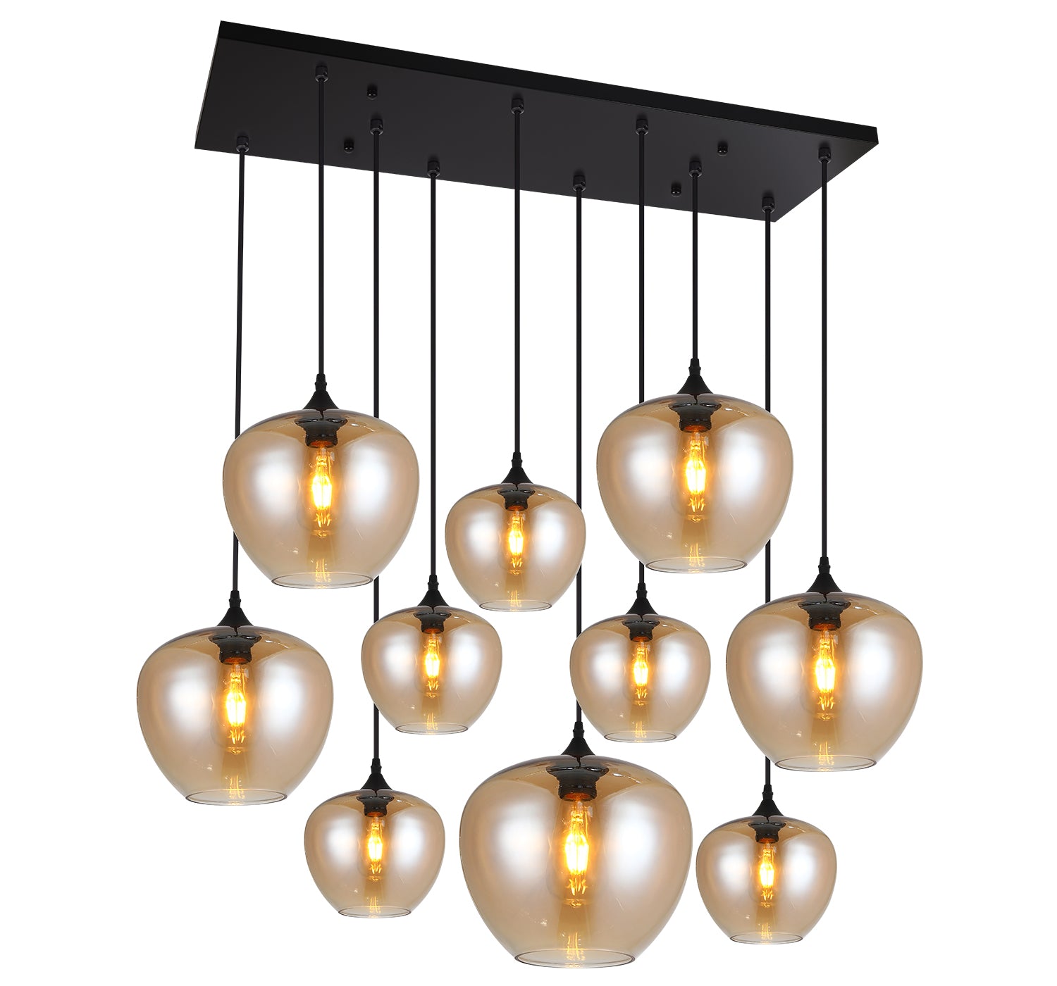 Amber whimsical luster hanging light