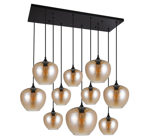 Amber whimsical luster hanging light