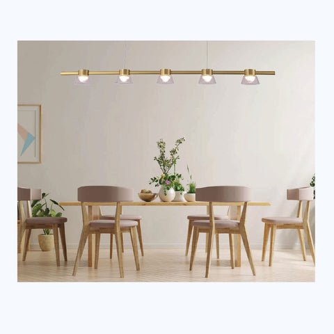 Chandelier Light Matte Gold