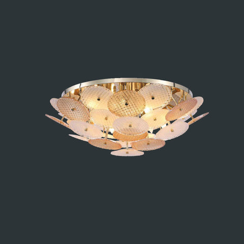 Chandelier Light Amber + Gold Finish