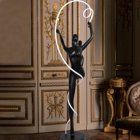 Violet Sculpture Floor Lamp