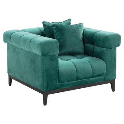 Sea Green Velvet Armchair